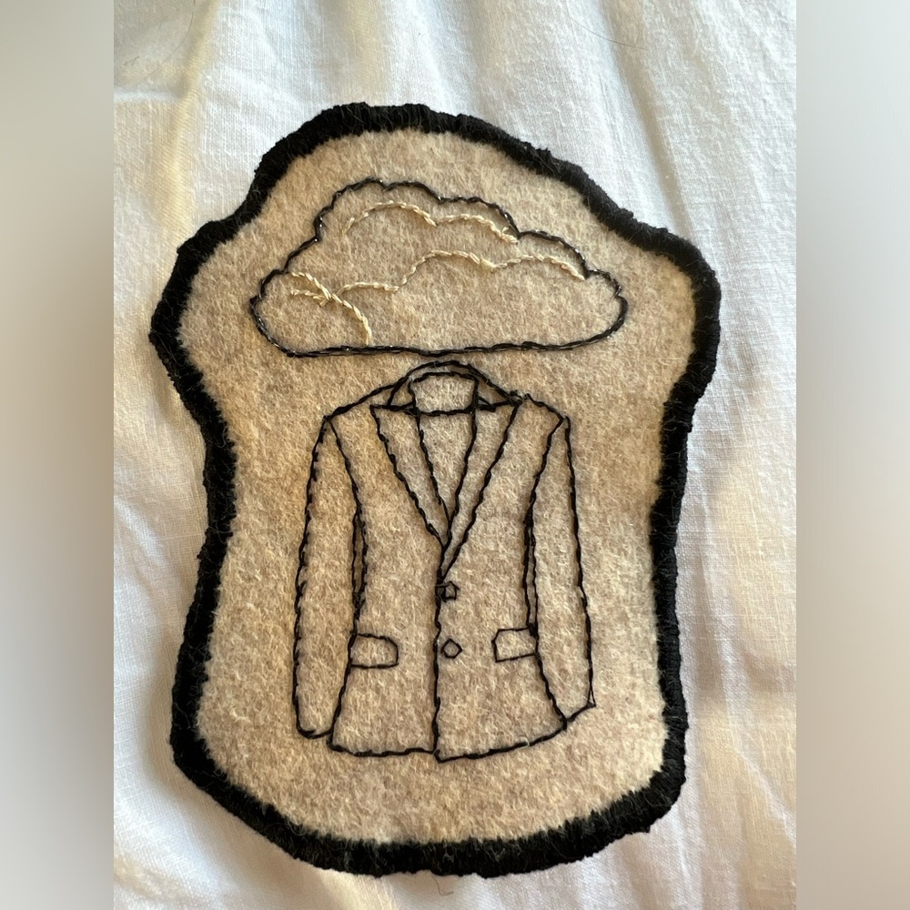 Hand Embroidered Patch - “Head in the Clouds”